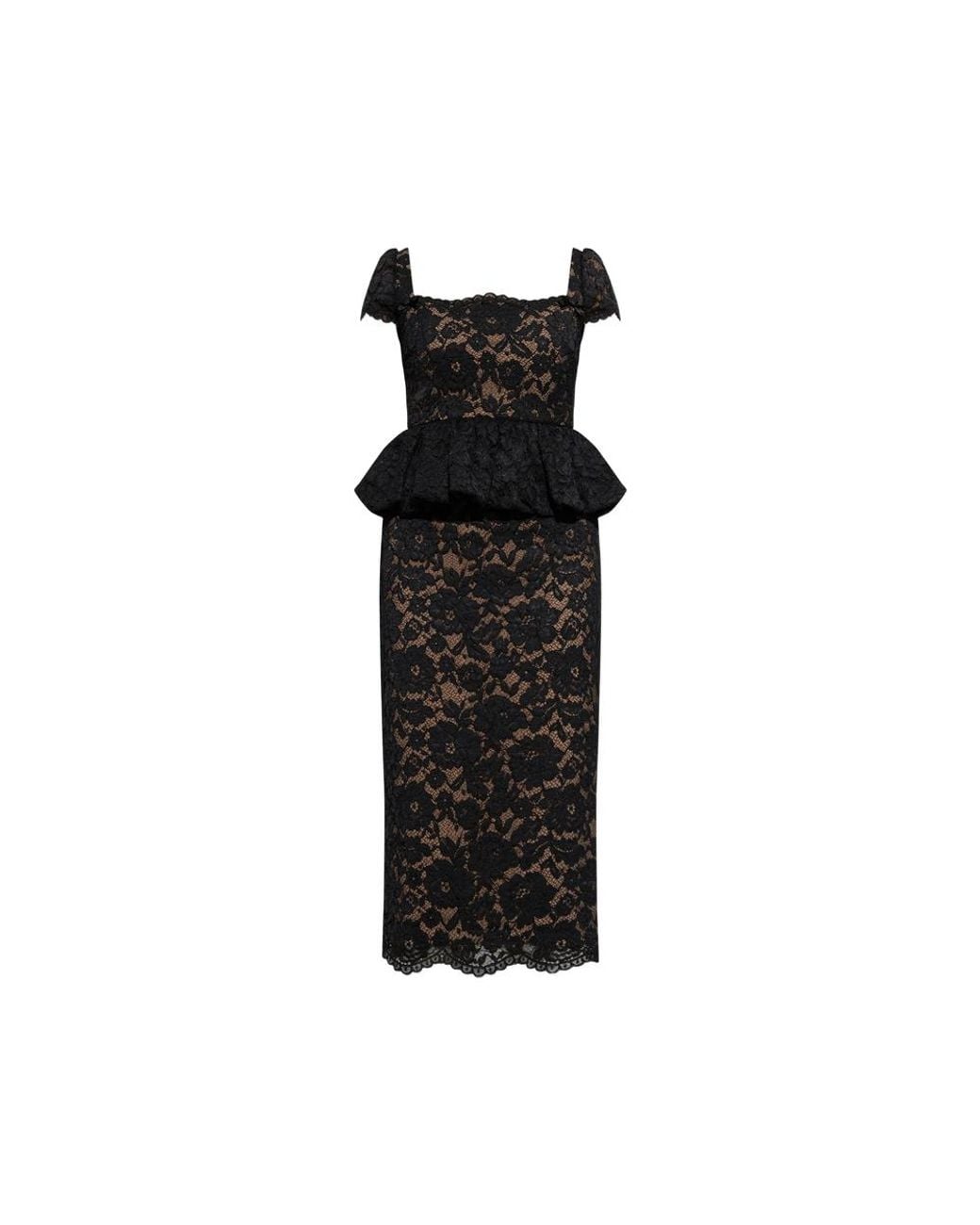 Self-Portrait Black Lace Midi Dress