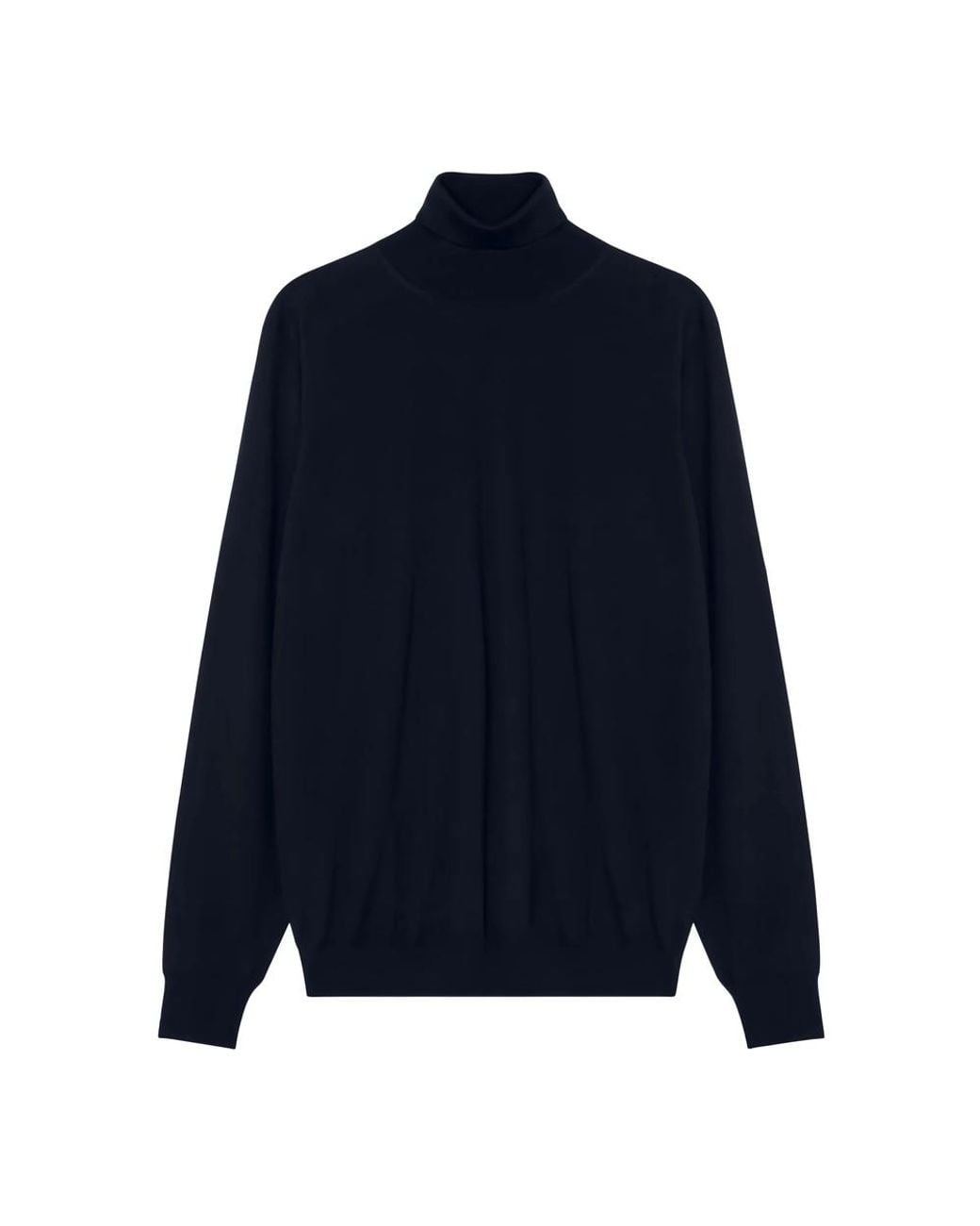 Drumohr Blue Roll-Neck Wool Sweater for men