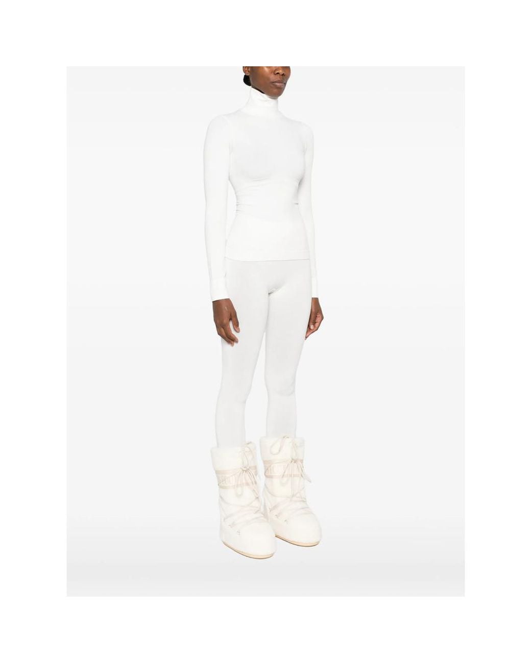 Perfect Moment White Perfect Thermal Rollneck Sweater