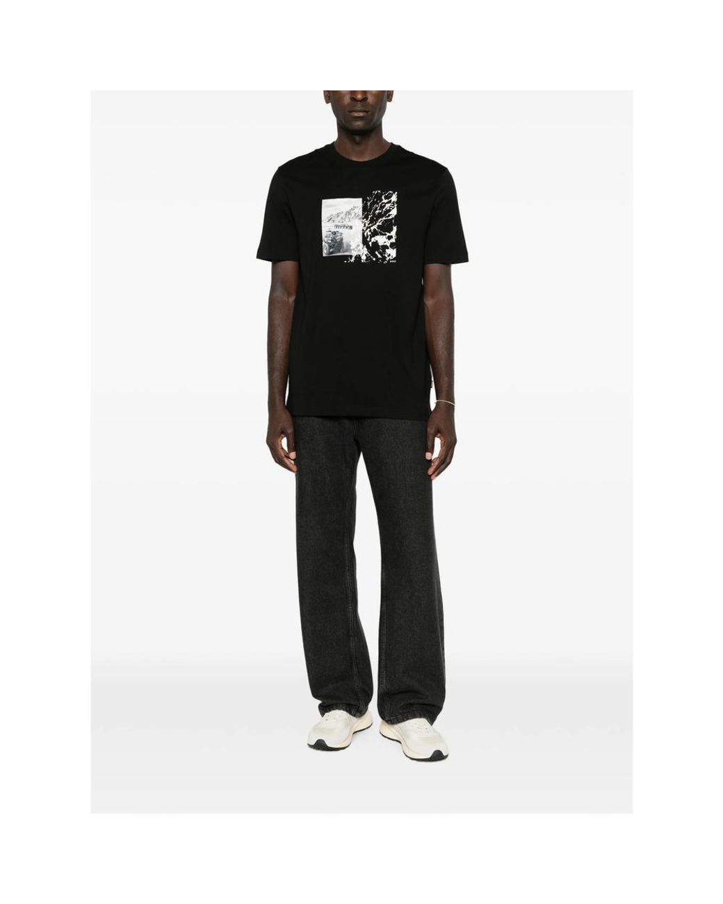 Boss Black Graphic-Print Short-Sleeve T-Shirt for men
