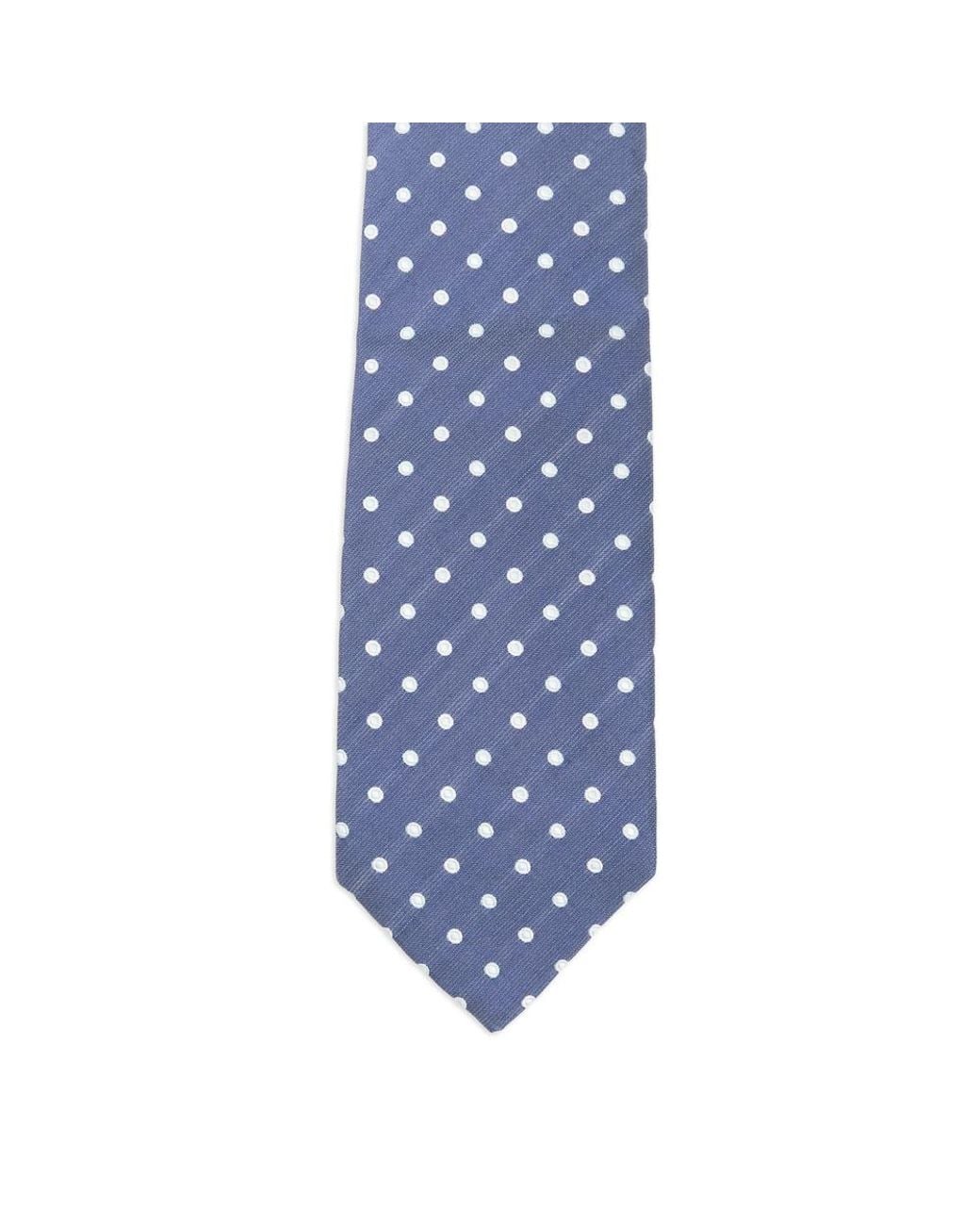 Barba Napoli Blue Polka-Dot Tie for men