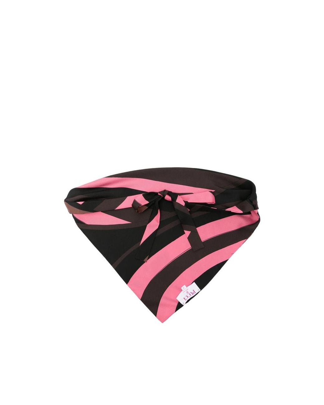 Emilio Pucci Black Geometric-Print Hairband