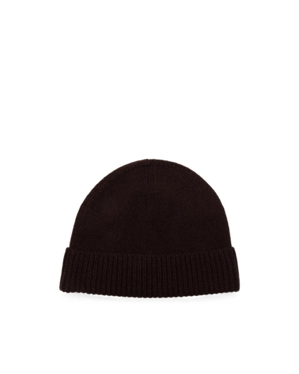 Joseph Black Ribbed-Trim Beanie Hat