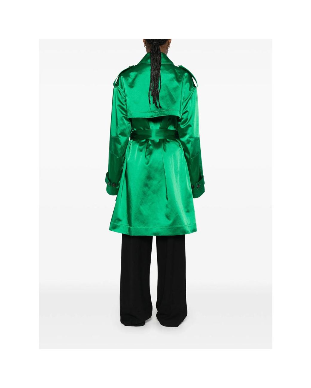 Dries Van Noten Green Trench Coats
