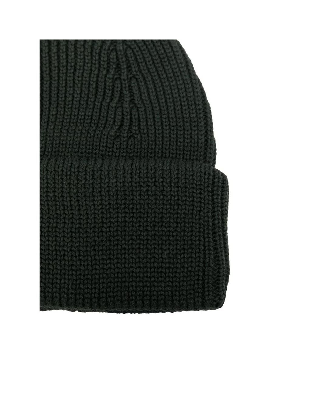 Roberto Collina Black Ribbed-Knit Beanie Hat for men