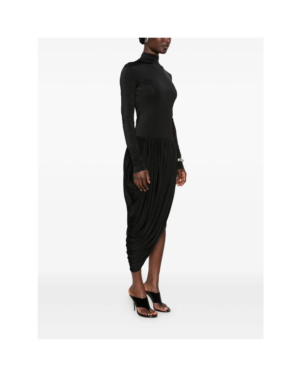 ANDAMANE Black Vesna Asymmetric Dress