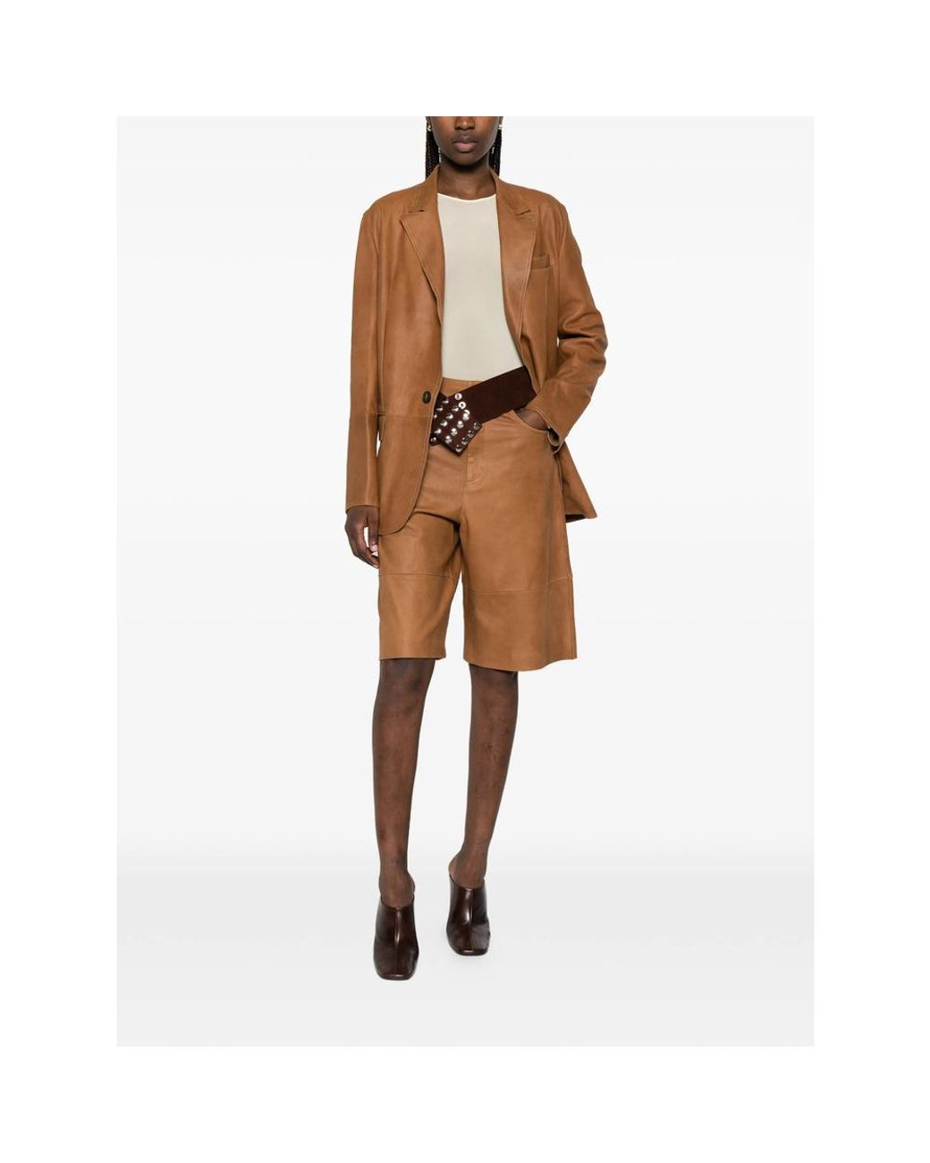 Tela Brown Pocket Panelled Shorts