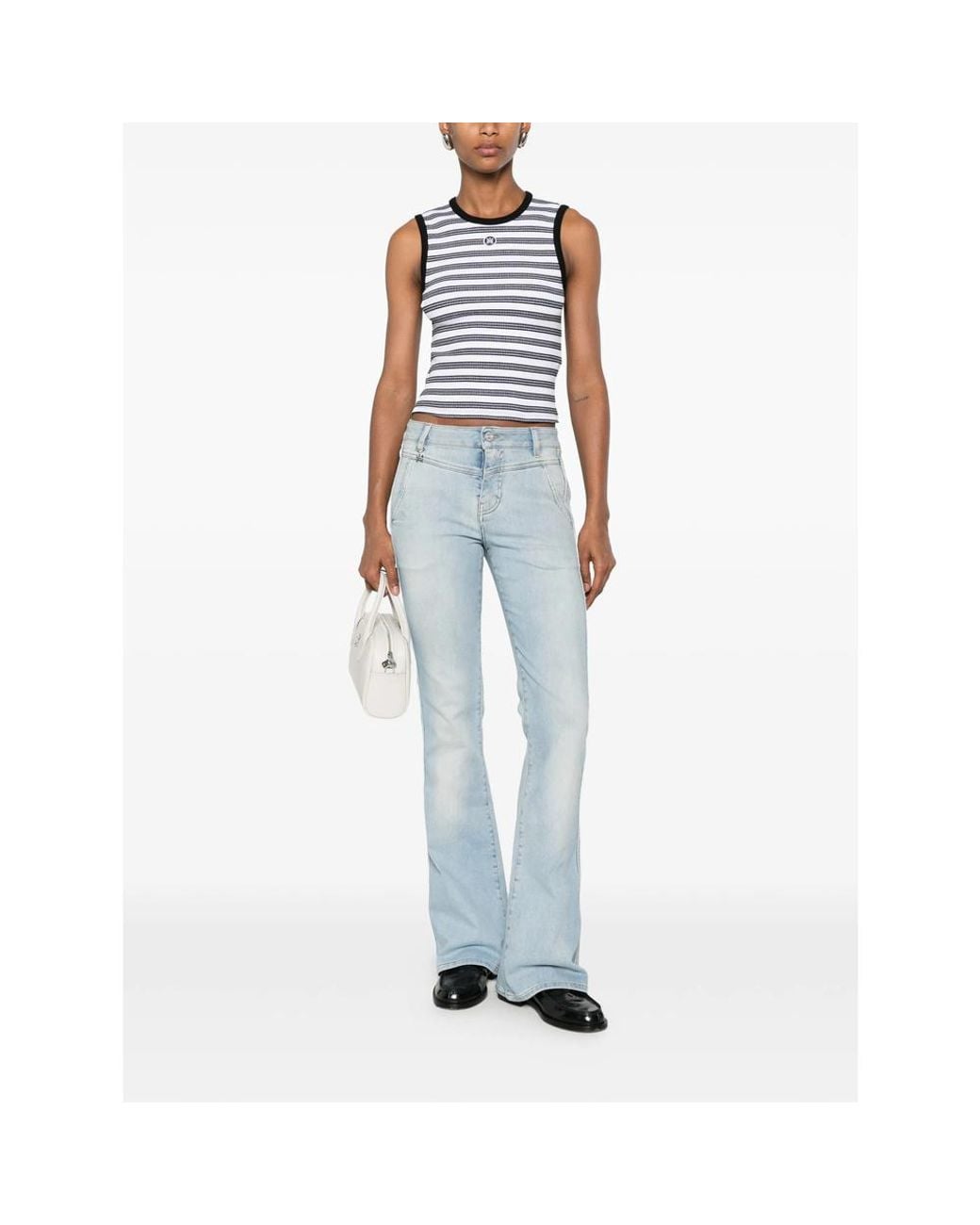 Amiri Black Ma Striped Sleeveless Top