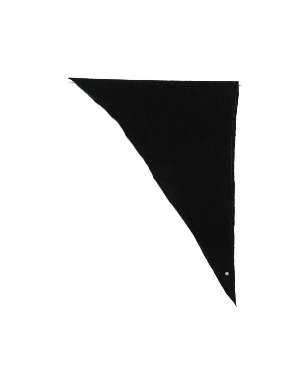 Roberto Collina Black Triangular Knitted Scarf for men