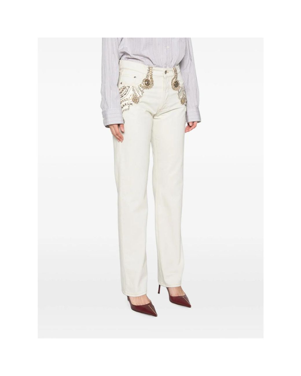 Versace White Denim