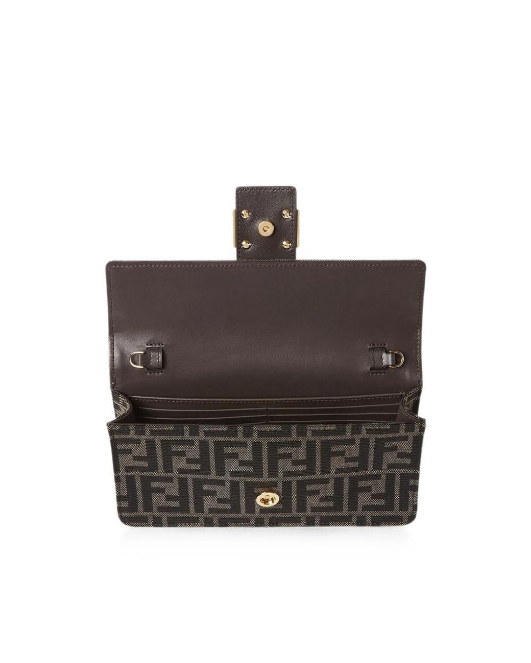 Fendi Black Tube Ff-Jacquard Wallet