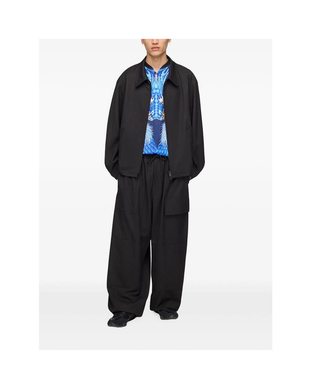 Y-3 Black Tailored Zip-Up Jacket for men