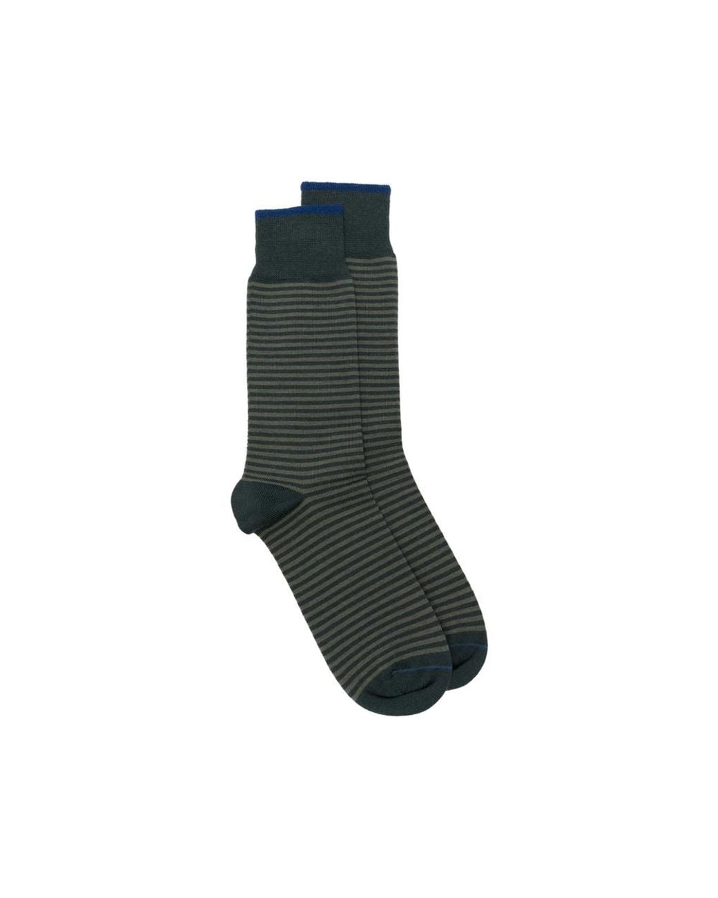 ANT45 Gray Thin Short Horizontal-Stripe Socks for men