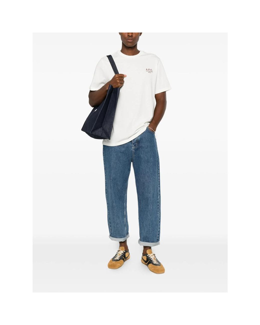 A.P.C. White Neutrals T-Shirts & Vests for men