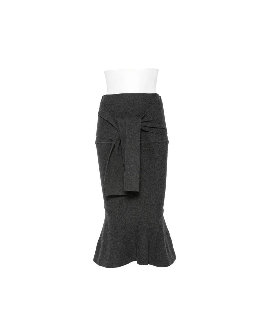 Jacquemus Black The Fiocco Tie-Fastening Flounce-Hem Skirt