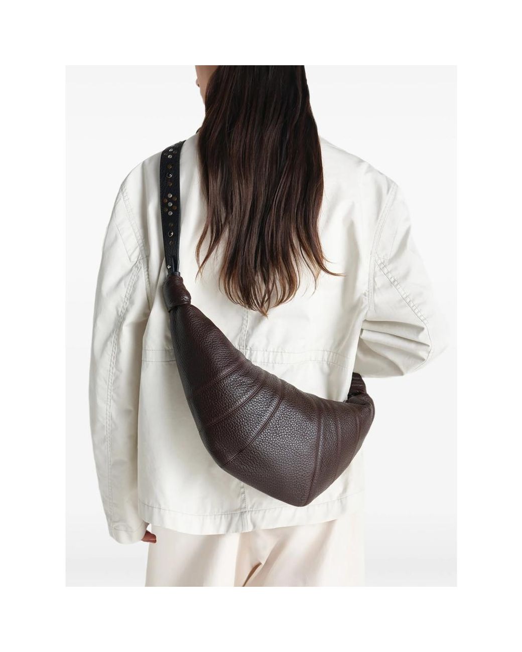 Lemaire Black Medium Croissant Shoulder Bag for men