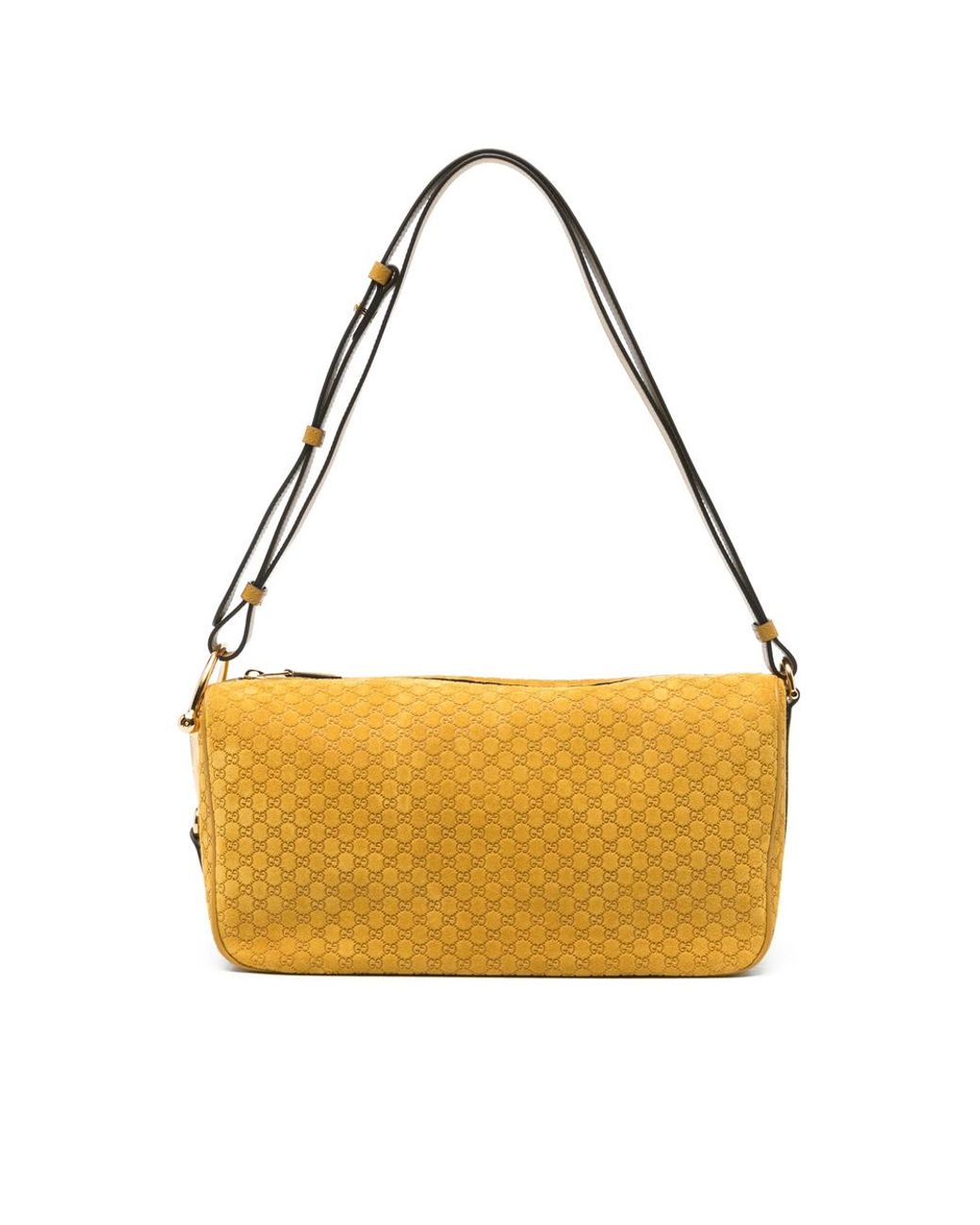 Gucci Yellow Monogram Top-Handle Medium Shoulder Bag