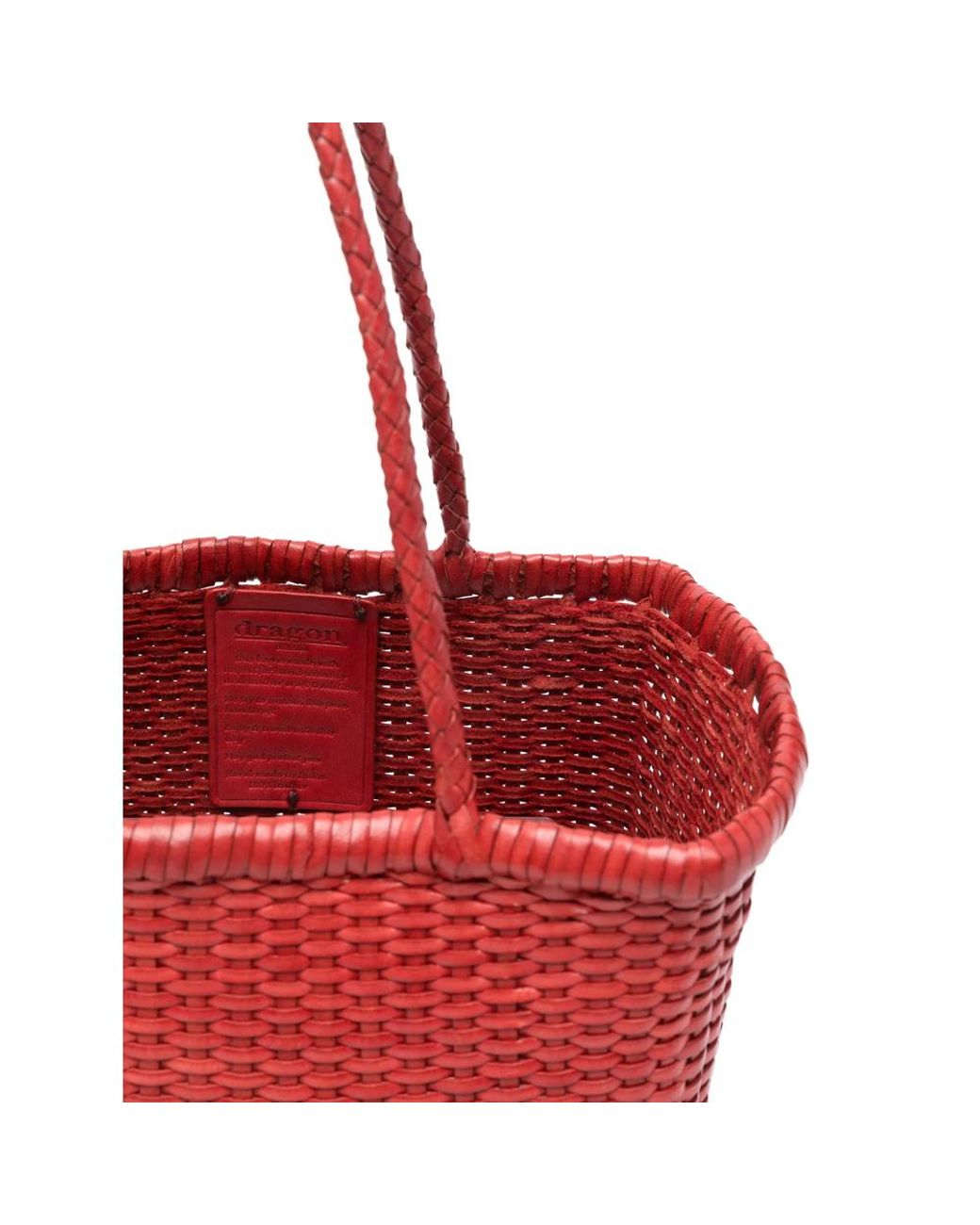Dragon Diffusion Small Grace Basket Woven Tote Bag in Red | Lyst UK