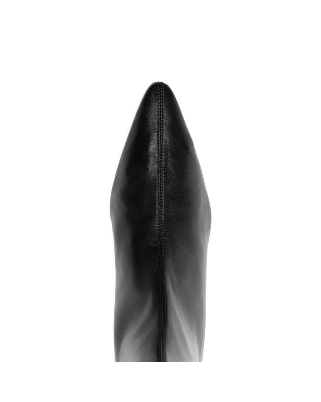 Dear Frances Black Topo Pointed Leather Bootie