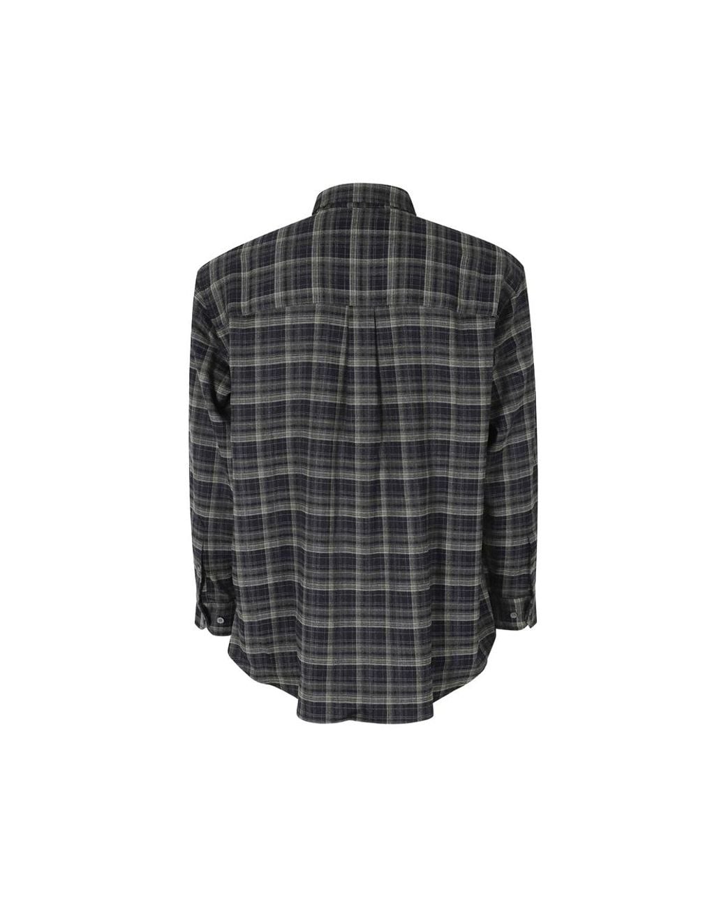 DUNST Gray Check-Pattern Button-Down Shirt for men