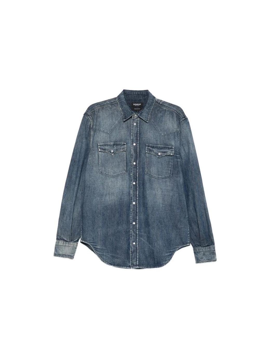 Dondup Blue Western Denim Shirt for men
