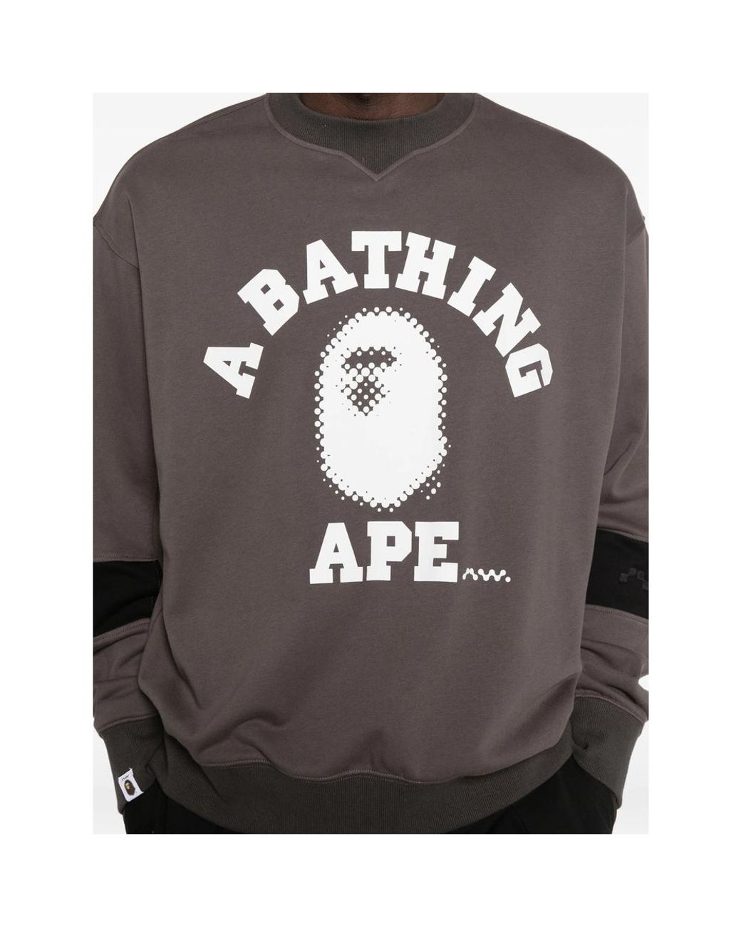 A Bathing Ape Gray Crewneck Sweatshirt for men
