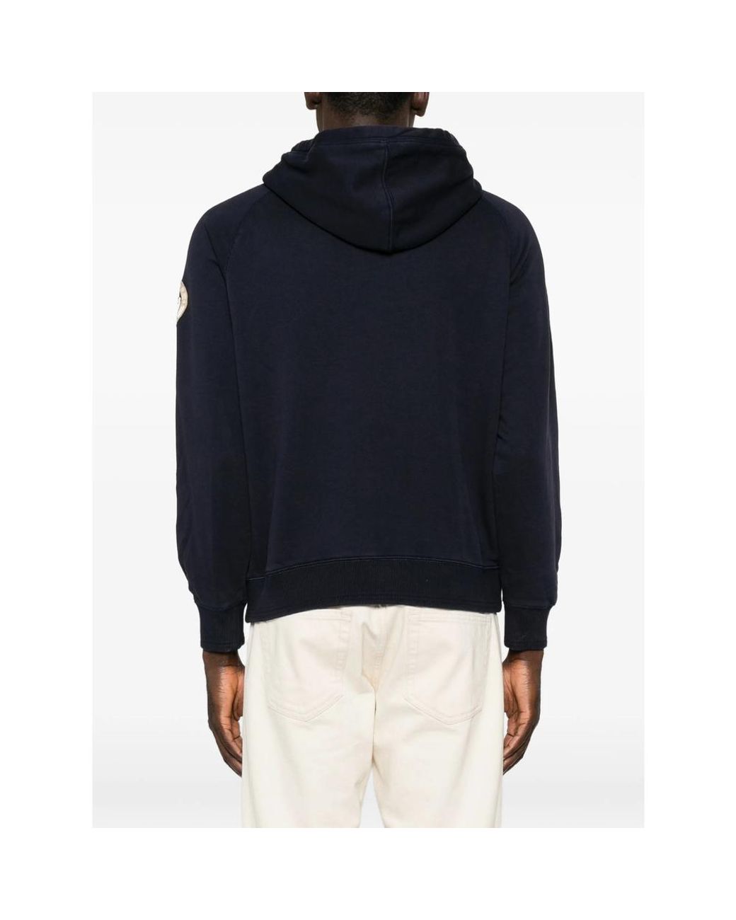 Napapijri Black B-Archive Logo-Patch Drawstring Hoodie for men