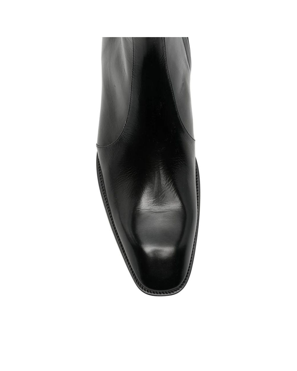 Saint Laurent Black Leather Ankle Boots for men