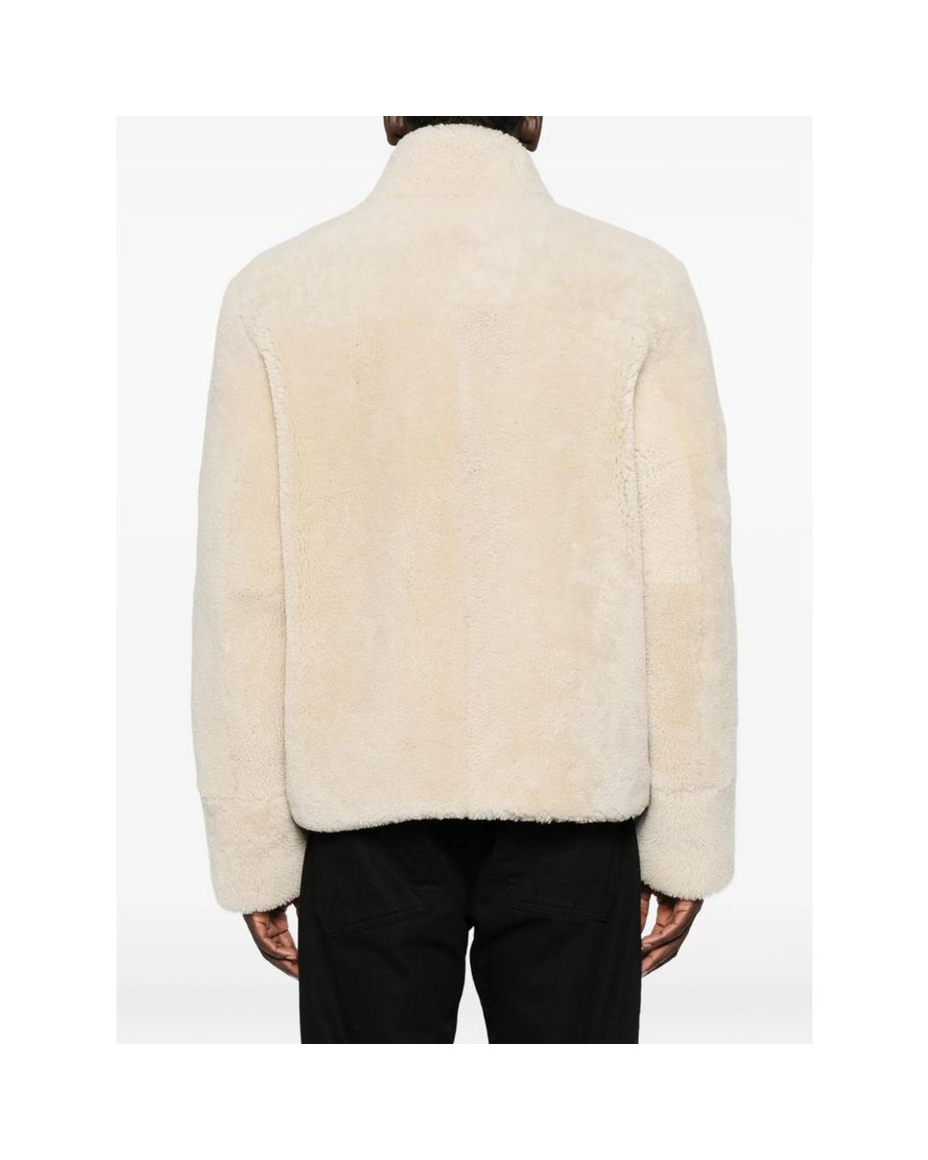 Eraldo Natural High-Neck Shearling Jacket for men