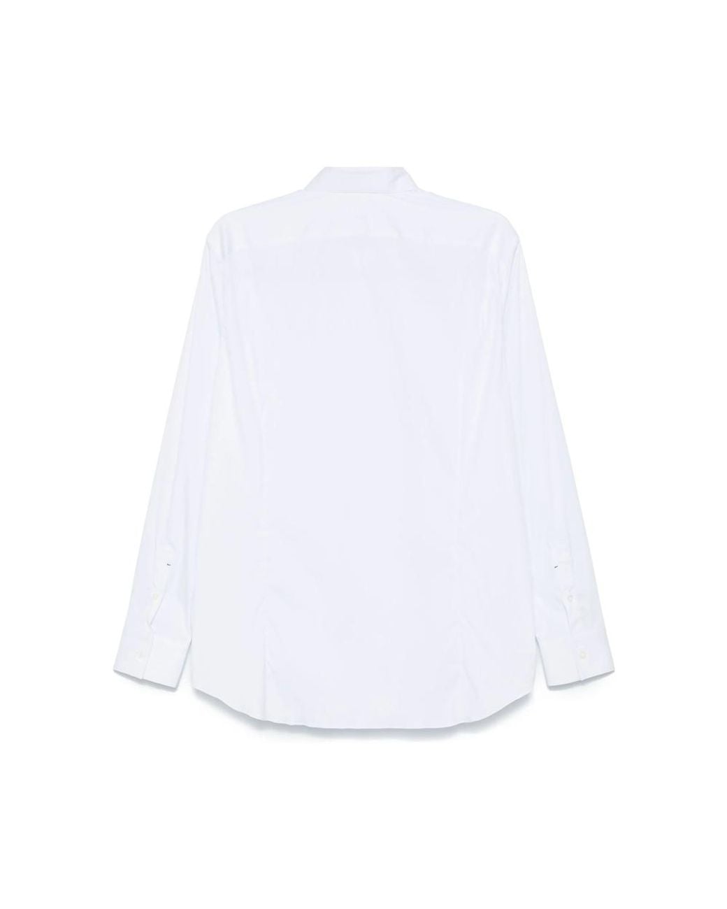 CAMICERIA MAZZARELLI White Wingtip-Collar Shirt for men