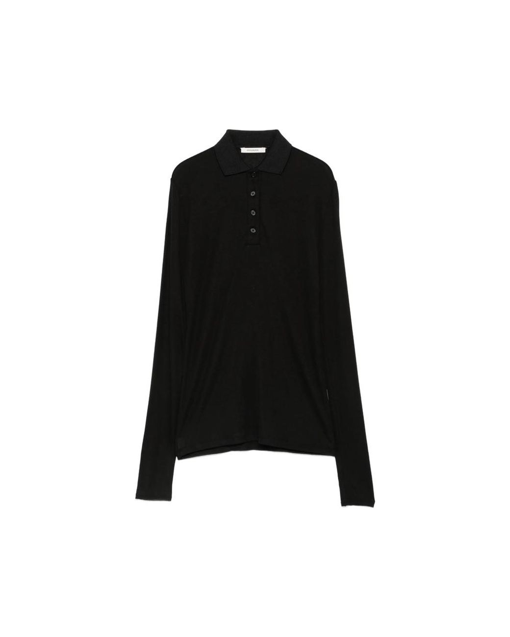 Entire studios Black Long-Sleeve Polo Shirt