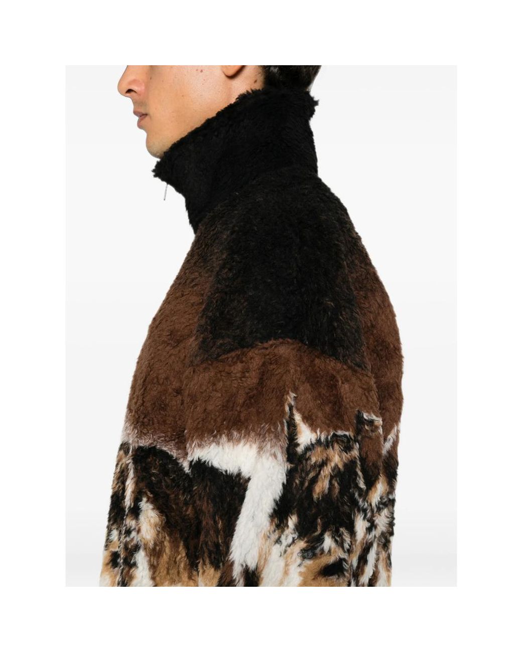 MM6 by Maison Margiela Black Horse-Print Zip-Up Cardigan for men