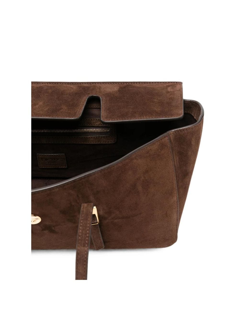 Elleme Brown Large Le Bateau Buckle-Detail Shoulder Bag