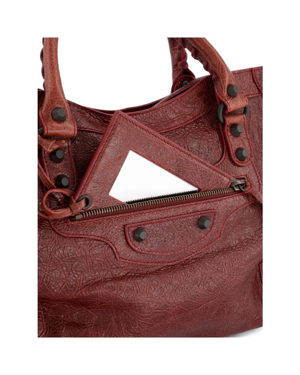 Balenciaga Red Le City Leather Tote Bag