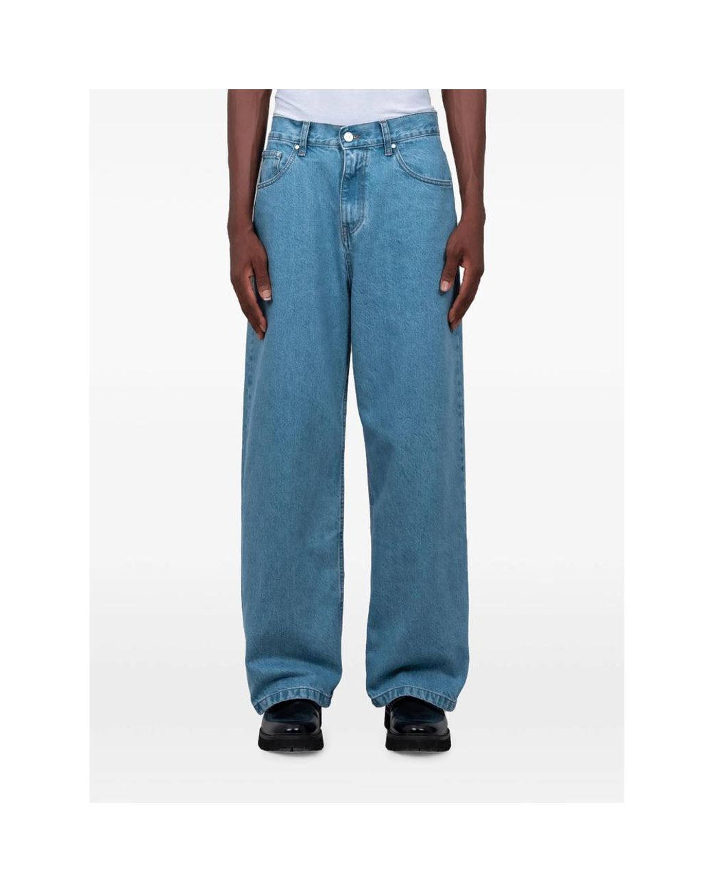 Arte' Blue Logo-Print Jeans for men