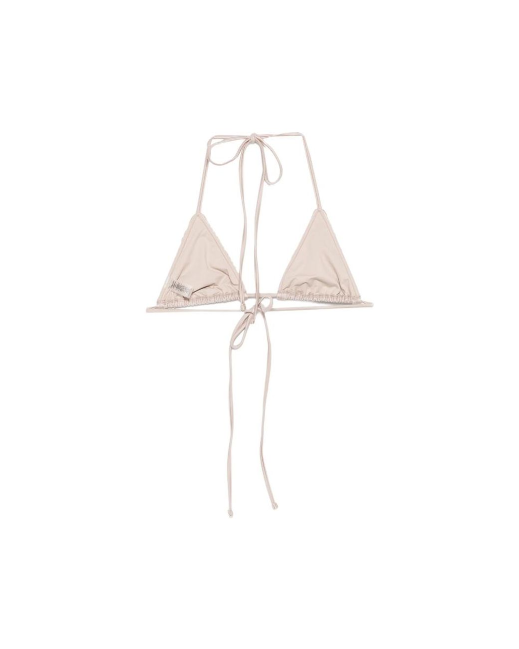 Frankie's Bikinis White Nick Ruffled Triangle Bikini Top
