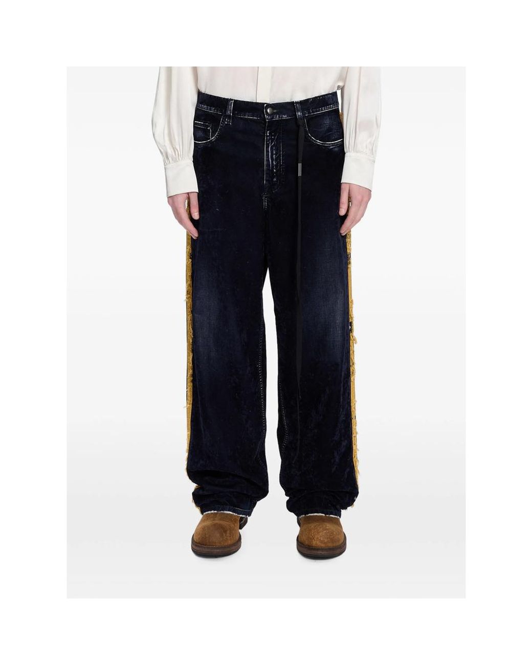 Ann Demeulemeester Blue Wide-Leg Jeans for men