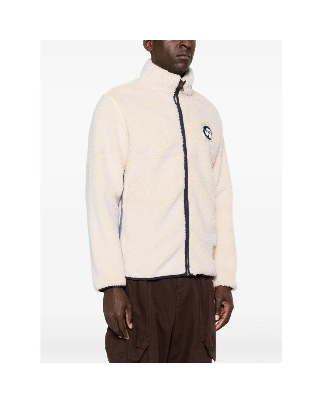 Napapijri Natural Logo-Patch Fleece Jacket for men