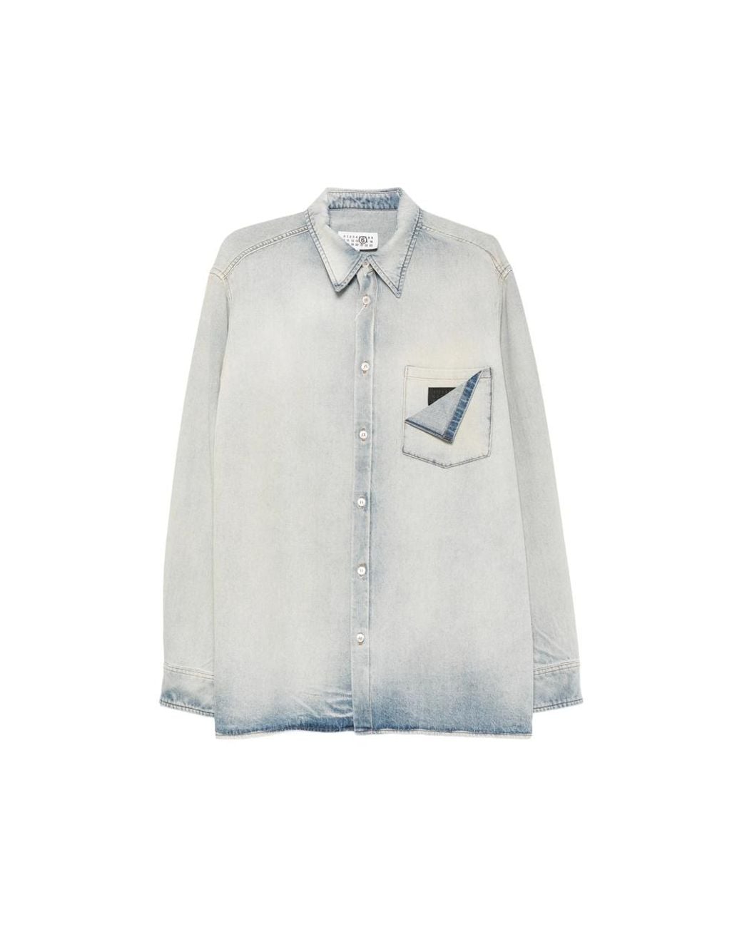 MM6 by Maison Margiela Gray Faded-Effect Denim Jacket