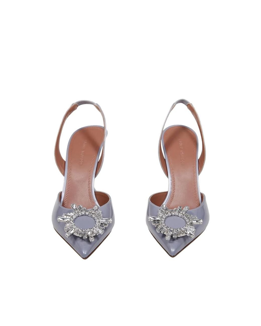 AMINA MUADDI Pink Begum Sling 95 Patent Pumps