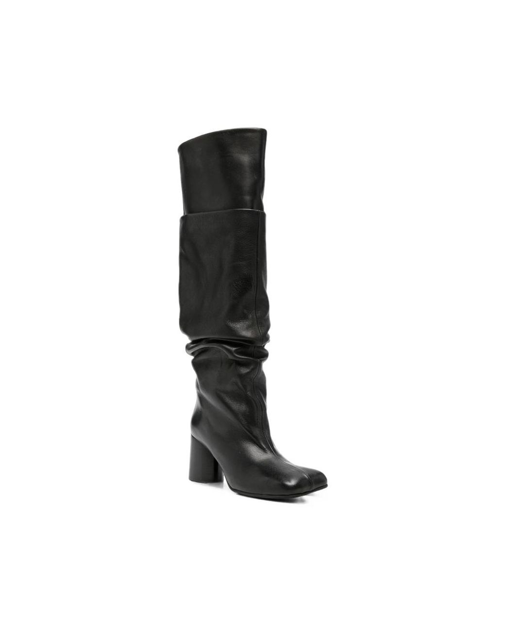 Poeve Black Square-Toe Boots