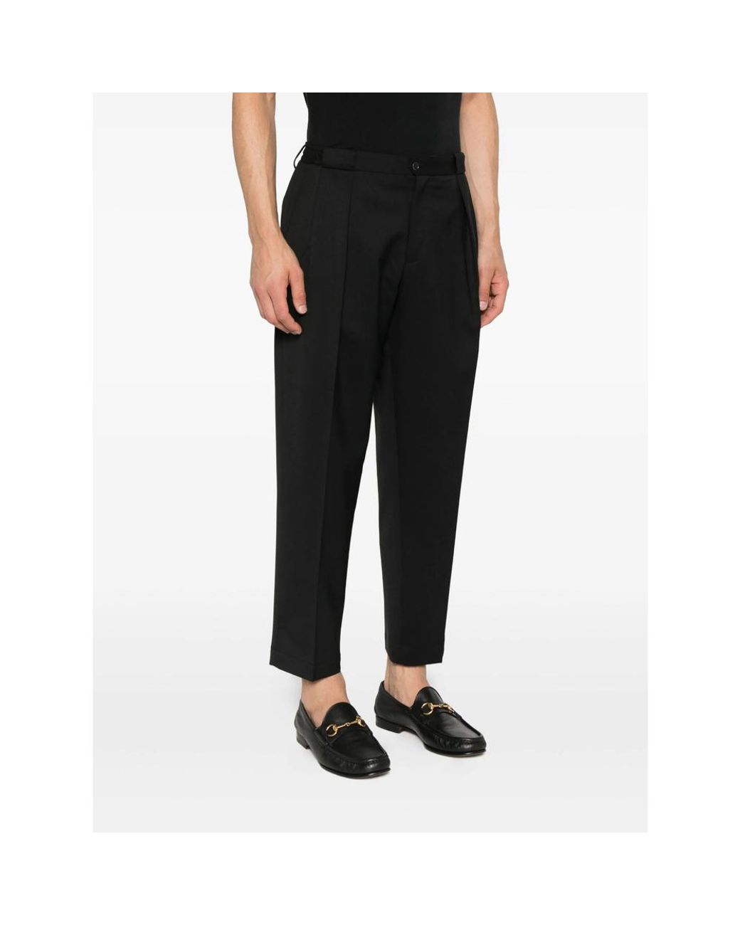 Briglia 1949 Black Pleated-Front Trousers for men