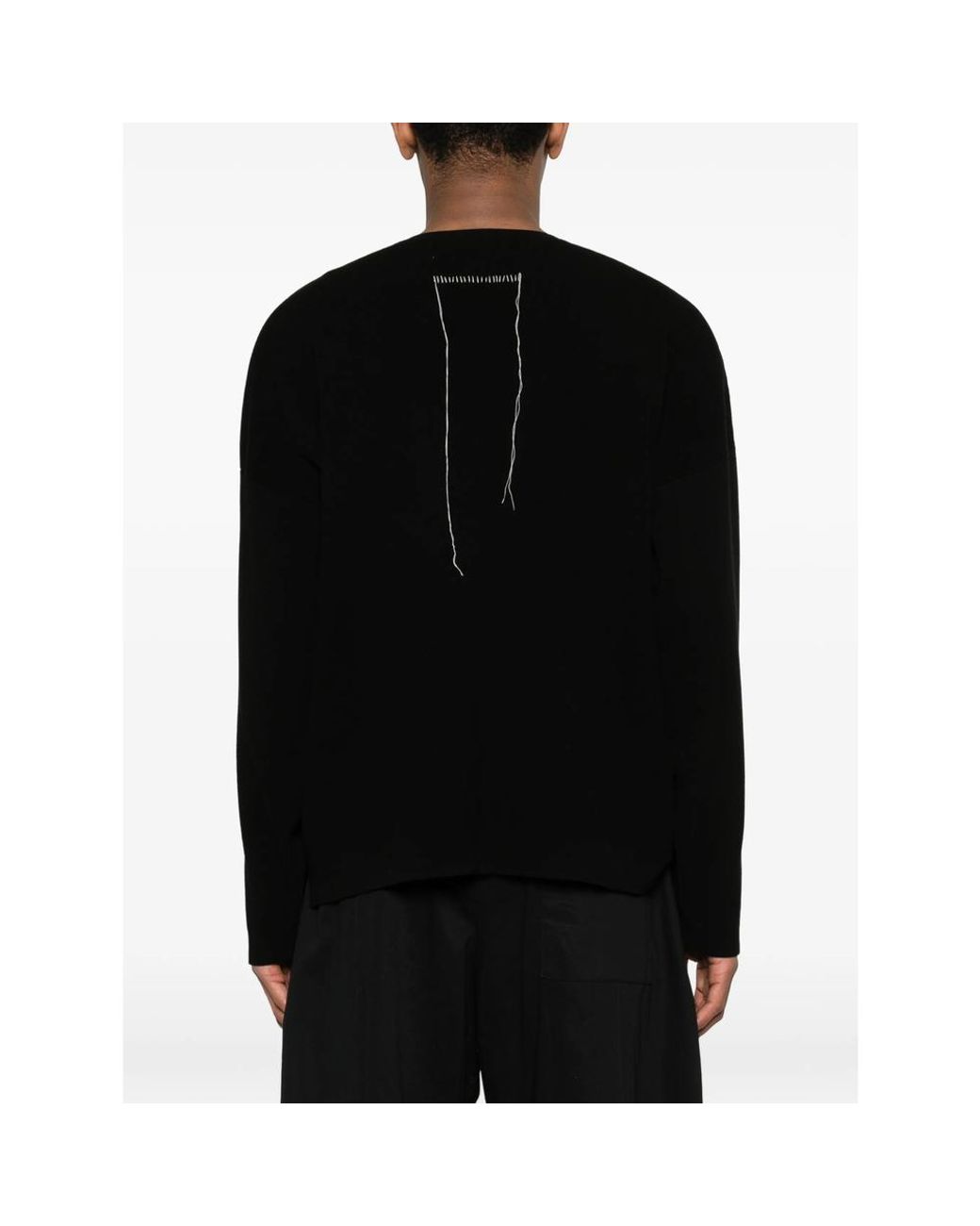 Isabel Benenato Black Lucca Crew-Neck Sweatshirt for men