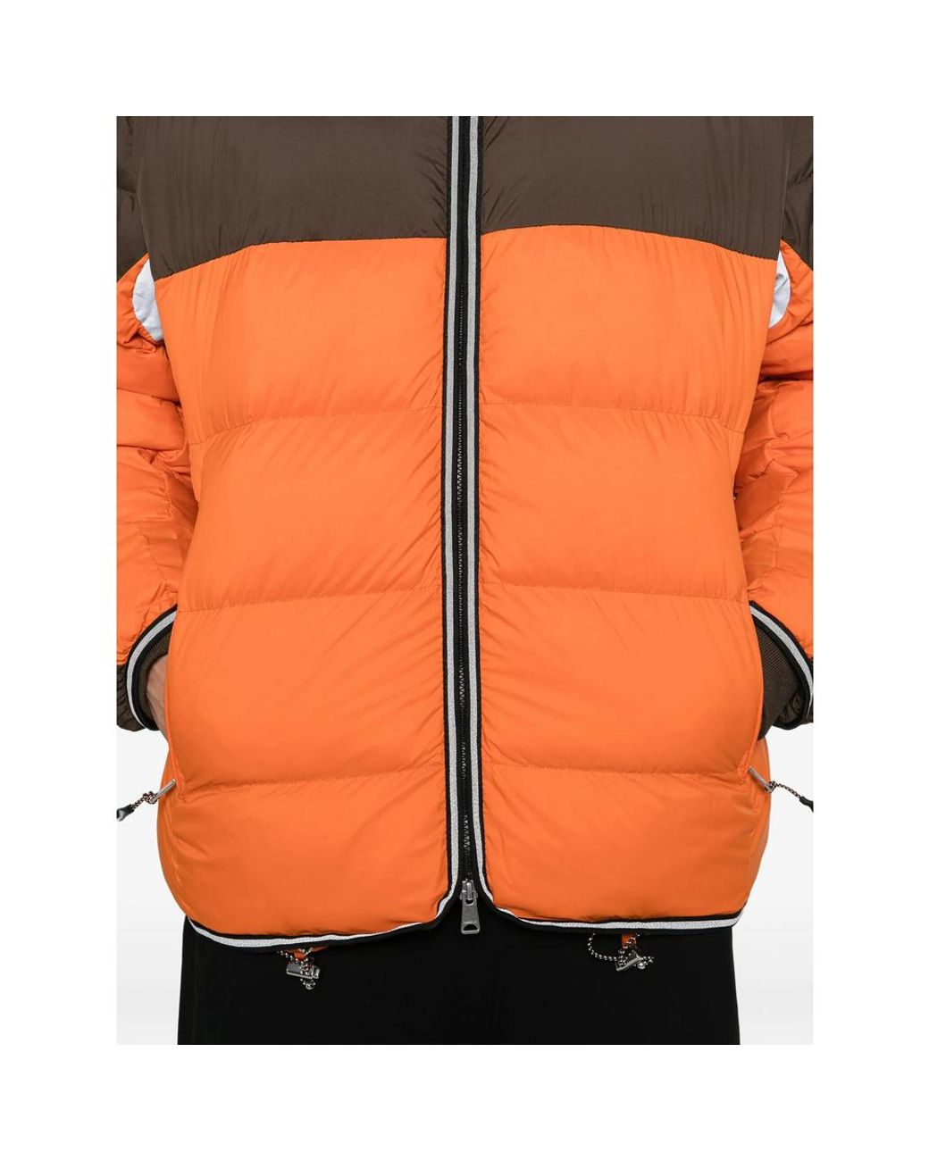 Napapijri Orange Archive Colour-Block Padded Jacket for men