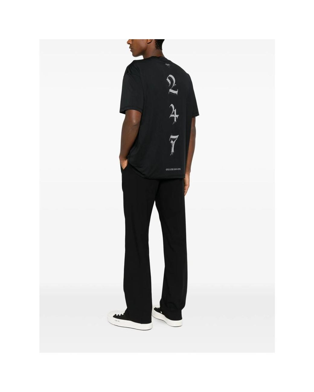 Represent Black 247 Logo-Print T-Shirt for men