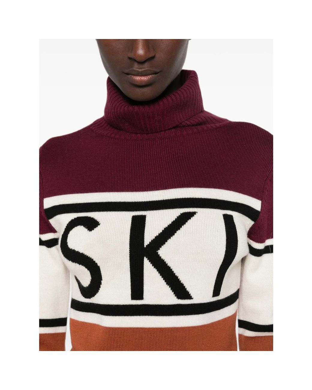 Perfect Moment Black Schild Intarsia-Knit Sweater