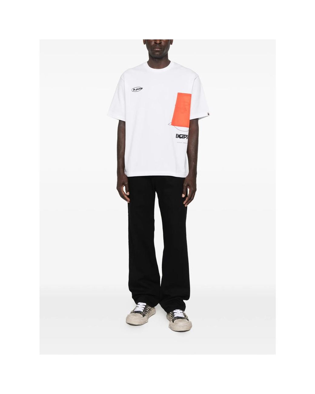 A Bathing Ape White Crew Neck T-Shirt for men