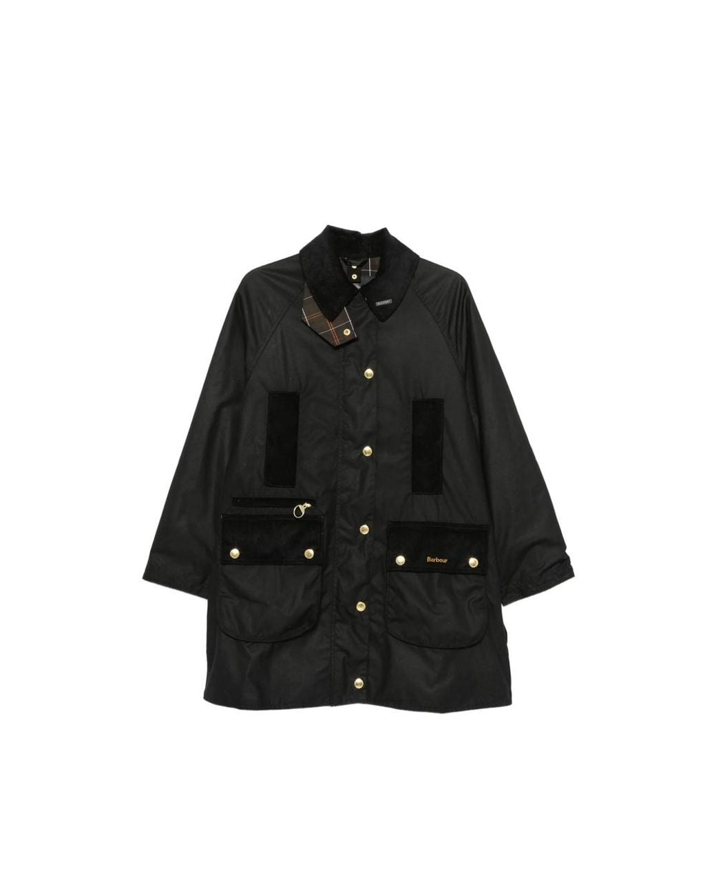 Barbour Black Beaufort Corduroy-Collar Jacket