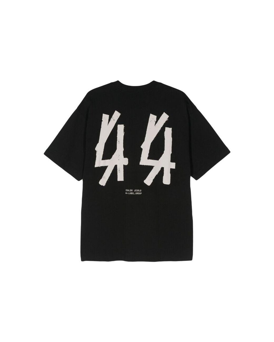 44 Label Group Black Logo-Print T-Shirt for men