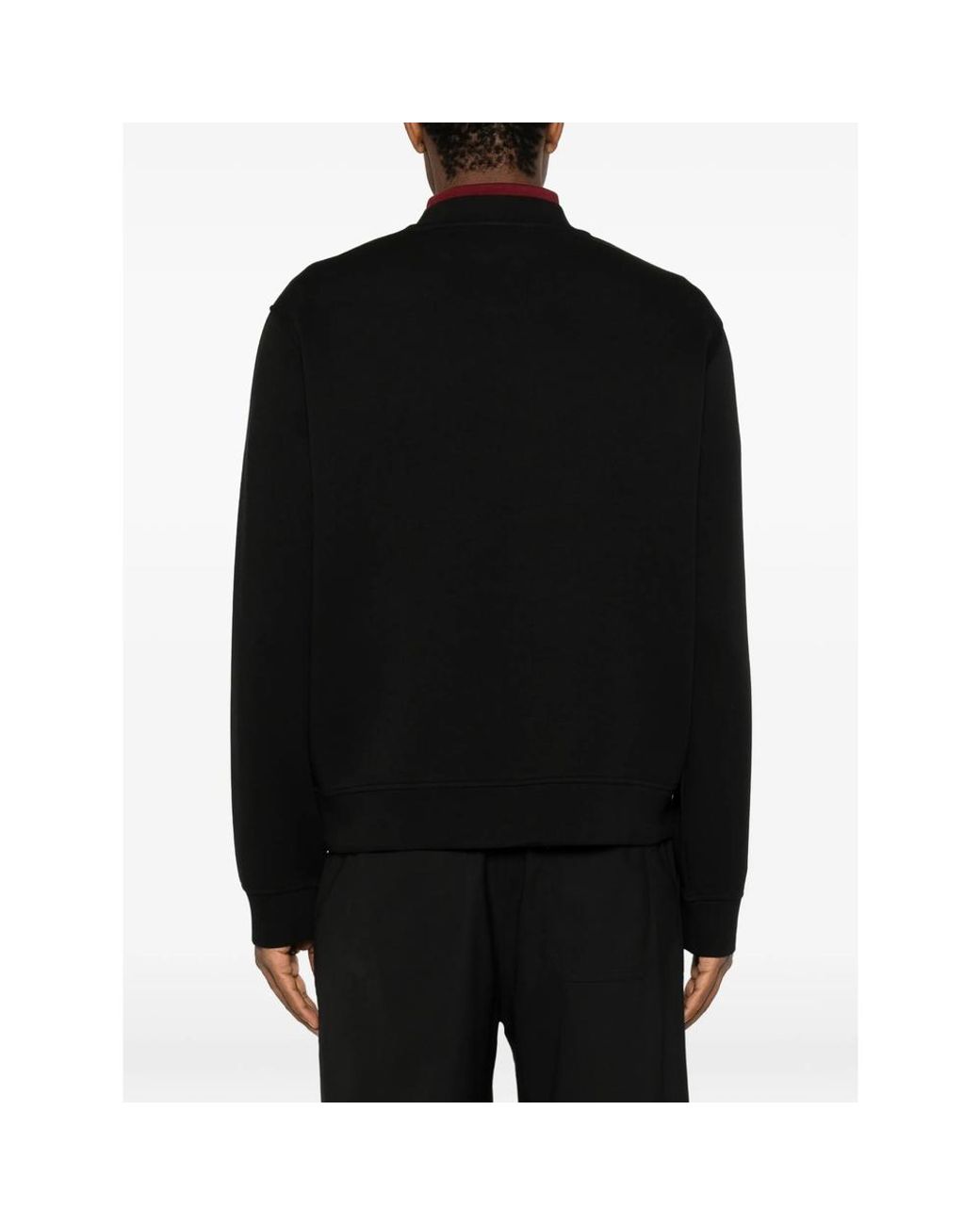 Emporio Armani Black Logo-Print Sweatshirt for men